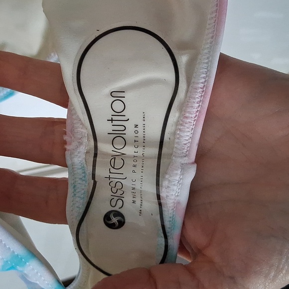 Sisstrevolution One Piece Pastel Tie Dye Multicolor Swimsuit Halter nwt Sz Small - Picture 6 of 7